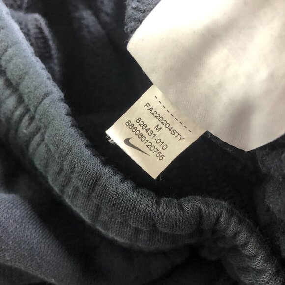 Nike Sweatpants Mens Medium Black Fleece Joggers Swoosh Logo 826431-010 - Picture 6 of 12